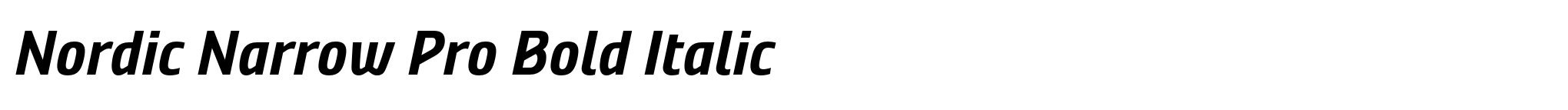 Nordic Narrow Pro Bold Italic image
